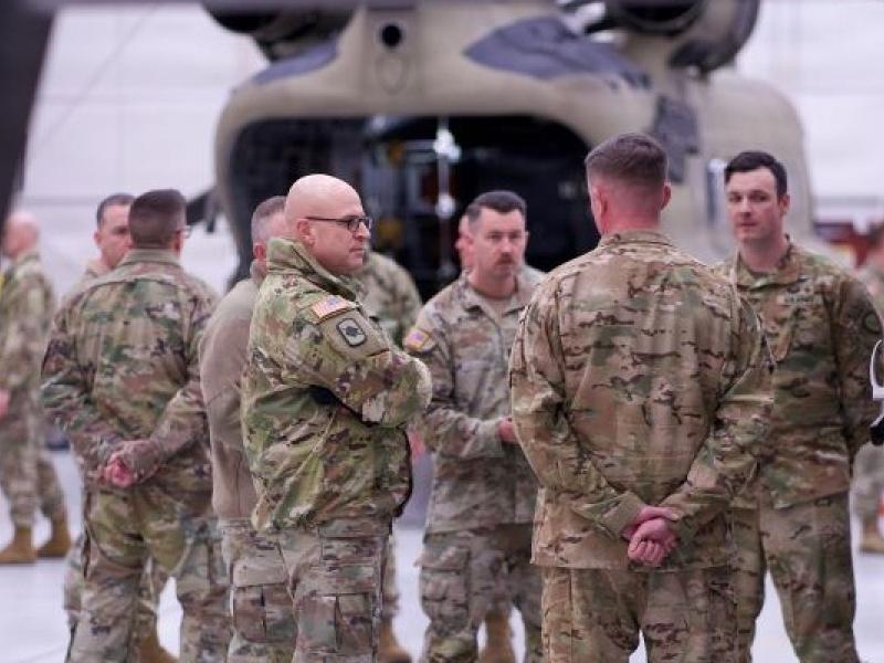 Army National Guard Director Visits With Alaska Guard Soldiers