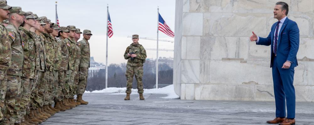 Hegseth Reenlists Guardsmen in D.C.