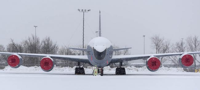 KC-135 Covered in Snow